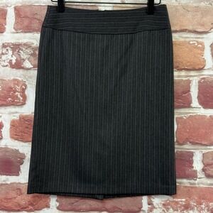 United Colors Of Benetton Pencil Skirt Women's 38 Gray Pinstriped Career Work